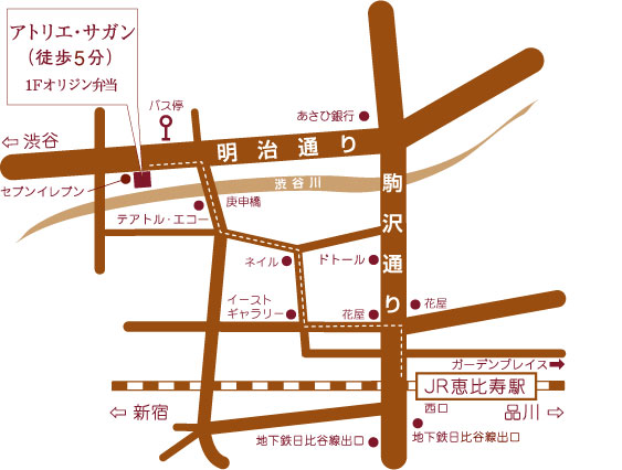 アトリエ・サガン地図